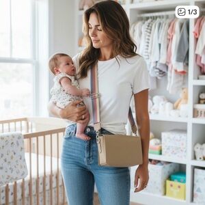 Tote Savvy Fawn Crossbody diaper bag